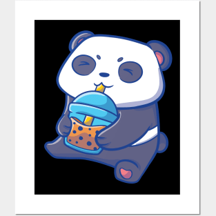 Kawaii Cute Anime Panda Otaku Japanese Bubble Boba Tea Gifts Posters and Art